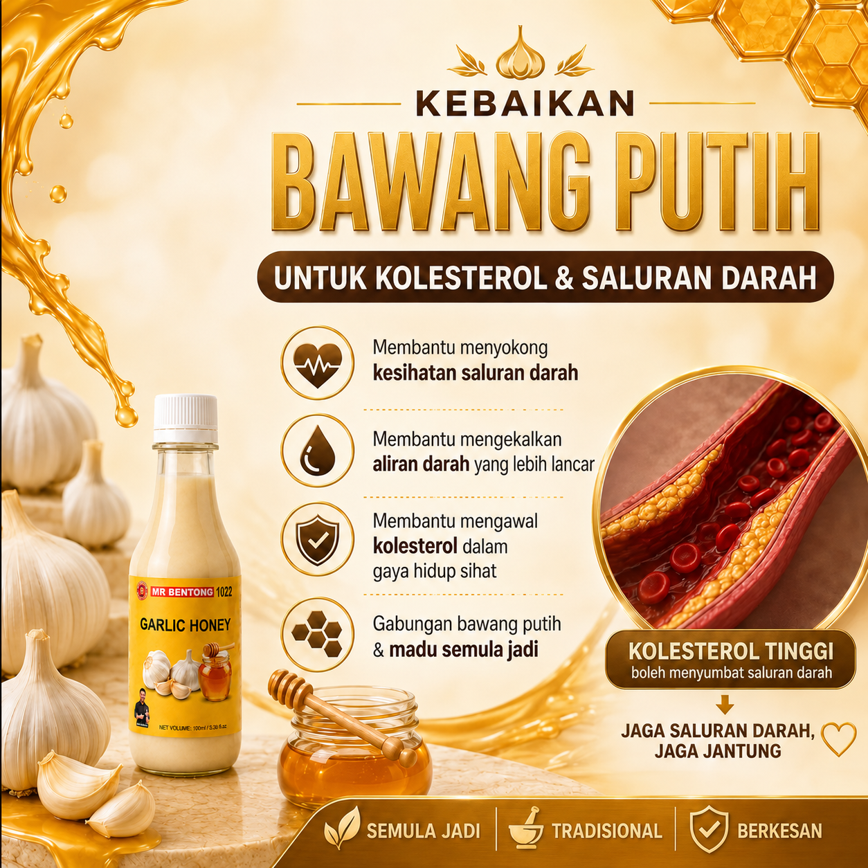 Infografik kolesterol sihat